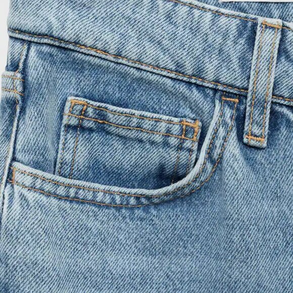 Mango Matilda Light Wash Straight Mid-Rise Jeans Size 2 - Picture 9 of 12